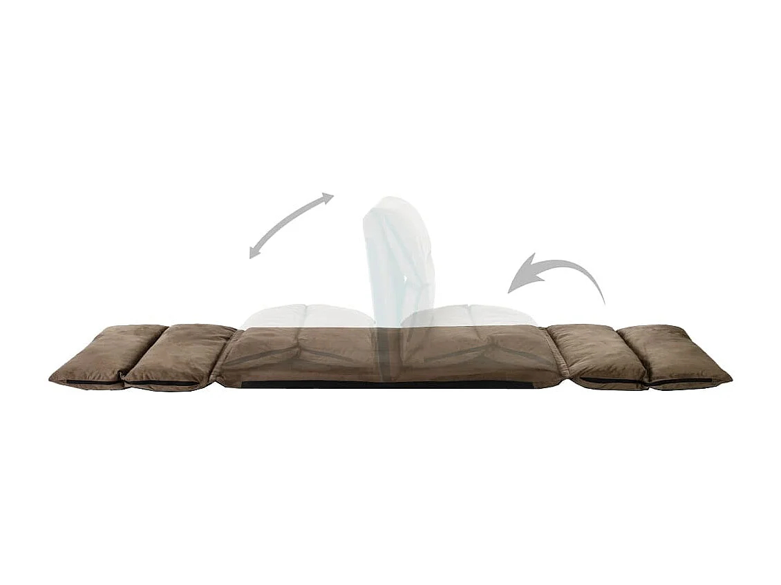 Pirjo  Chaise pliable de sol Taupe Microfibre