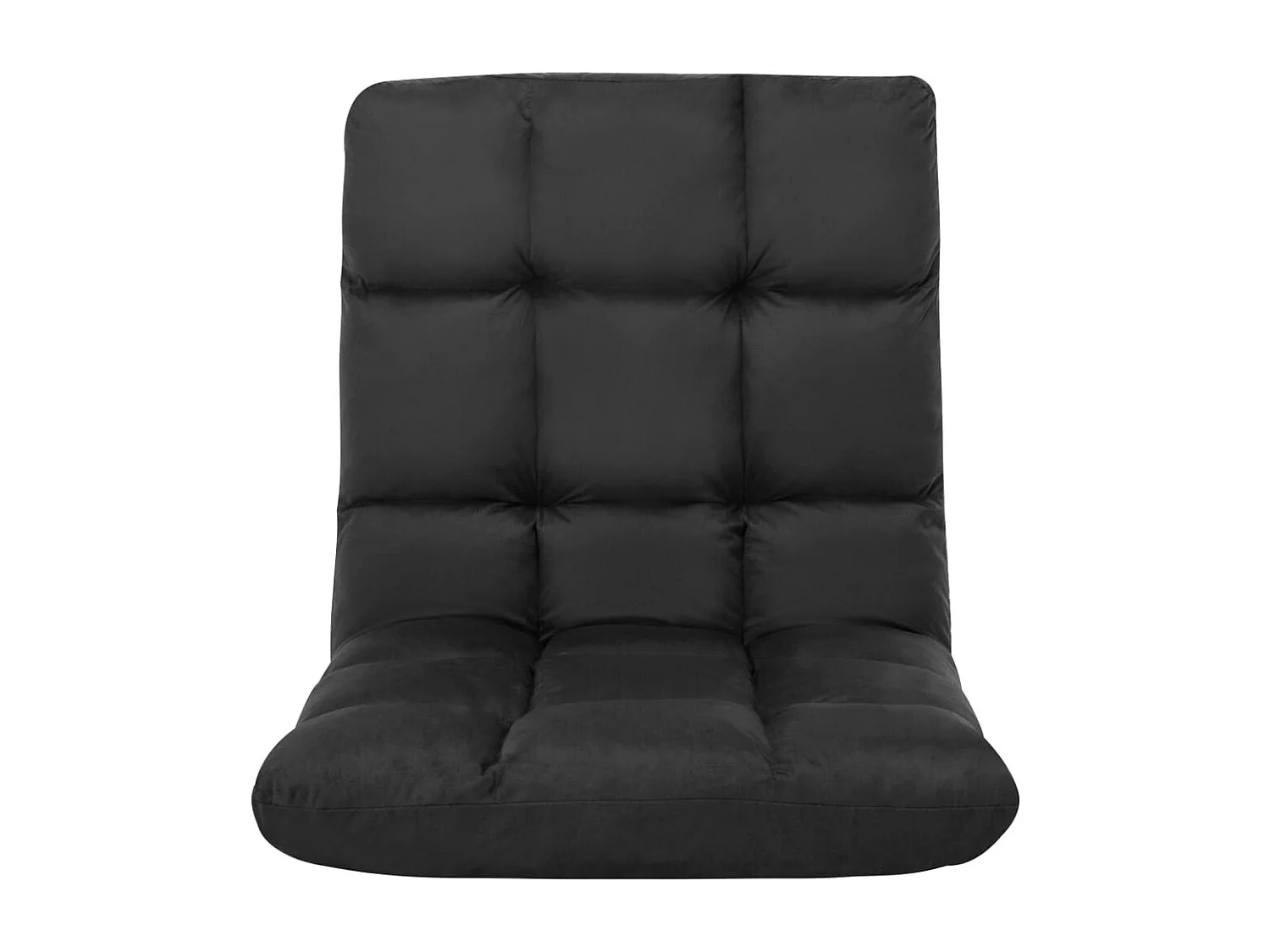 Mjalka  Chaise pliable de sol Noir Microfibre