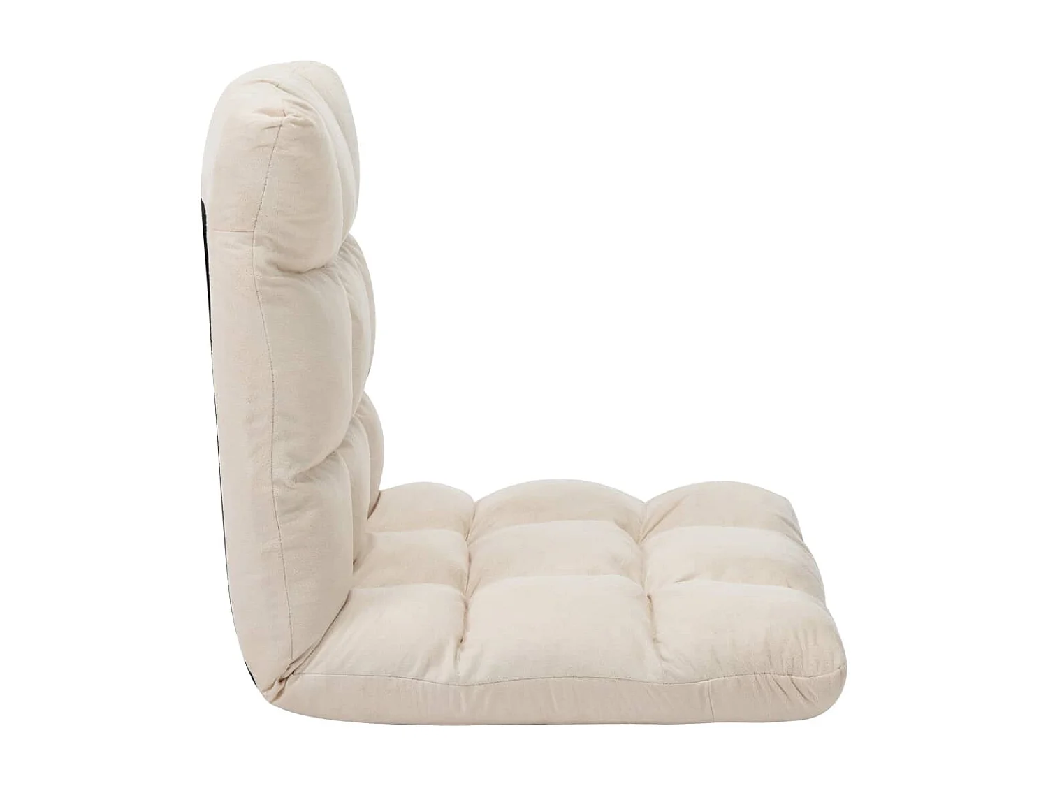 Mjalka  Chaise pliable de sol Crème Microfibre