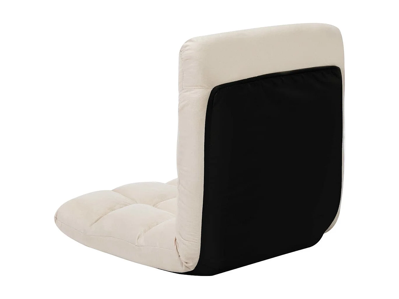 Mjalka  Chaise pliable de sol Crème Microfibre