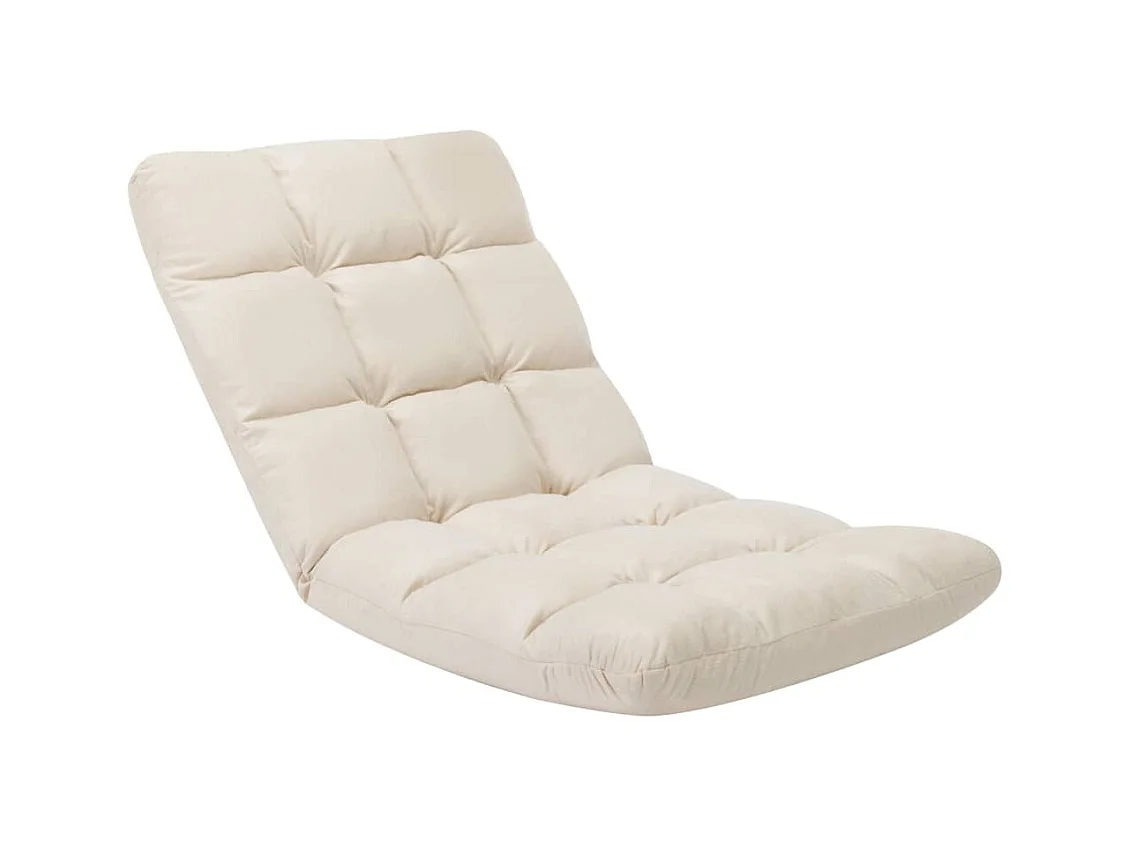 Mjalka  Chaise pliable de sol Crème Microfibre
