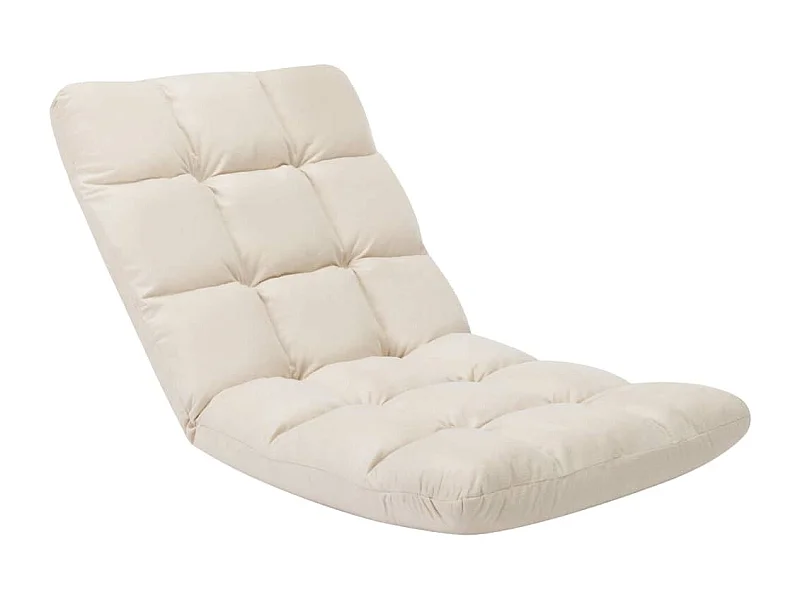 Mjalka  Chaise pliable de sol Crème Microfibre