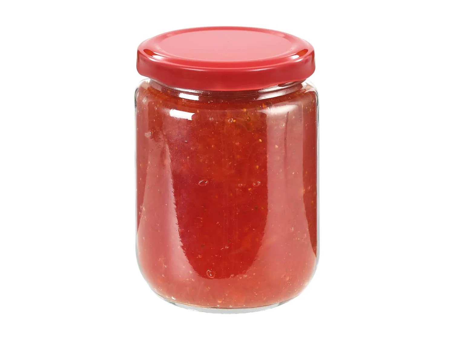 Drew Mason  48 pcs Pots à confiture avec couvercle rouge Verre 230 ml