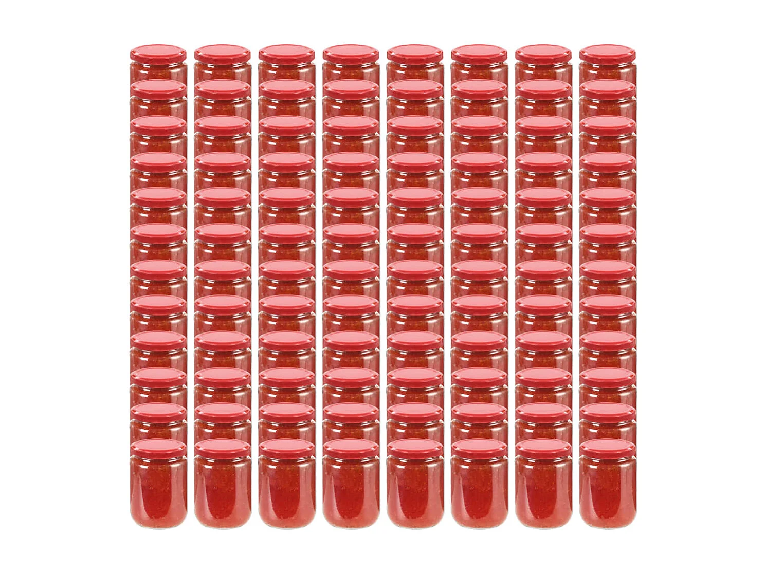 Drew Mason  Jampotten met rode deksels 96 st 230 ml glas