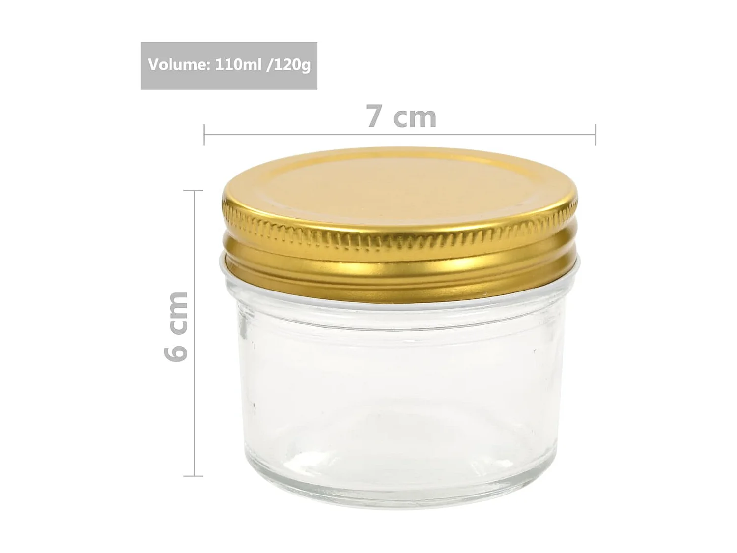 Louis-Francis-René  Marmeladengläser mit goldenem Deckel 48 Stk. 110 ml