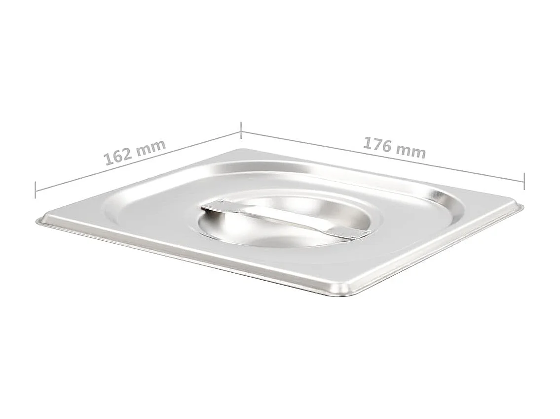 Ishpeming Tapas para bandejas Gastronorm 1/6 acero inoxidable 8 unidades