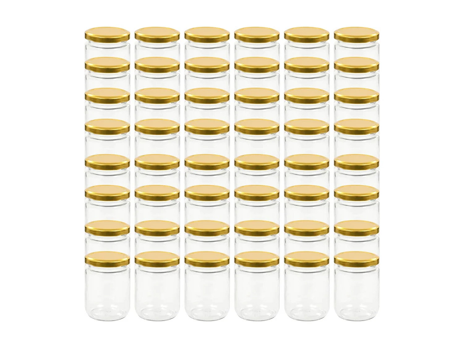 Drew Mason  Jampotten met goudkleurige deksels 48 st 230 ml glas