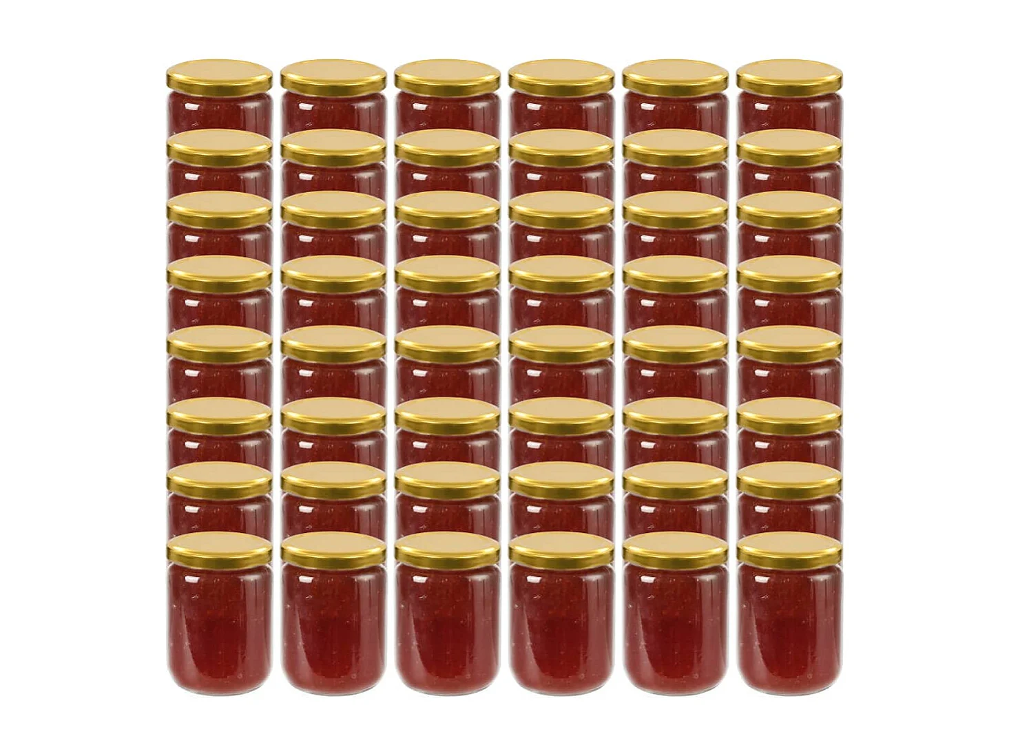 Drew Mason  Jampotten met goudkleurige deksels 48 st 230 ml glas