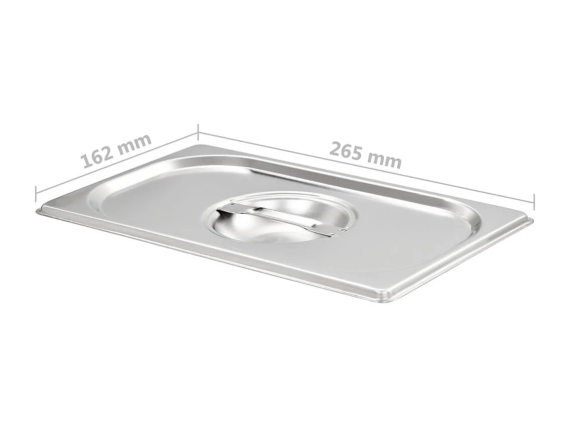 Ishpeming Couvercles de plateau 4 pcs GN 1/4 Acier inoxydable