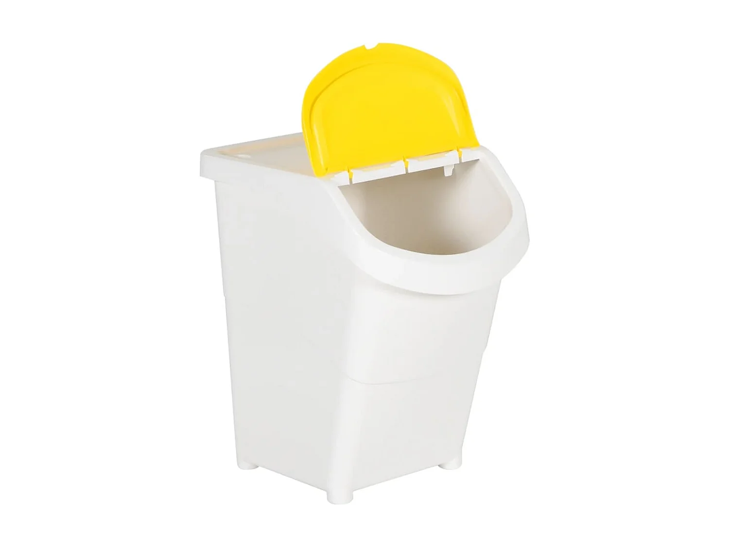 Tarrant  Poubelles empilables avec couvercles 3 pcs blanc PP 120 L