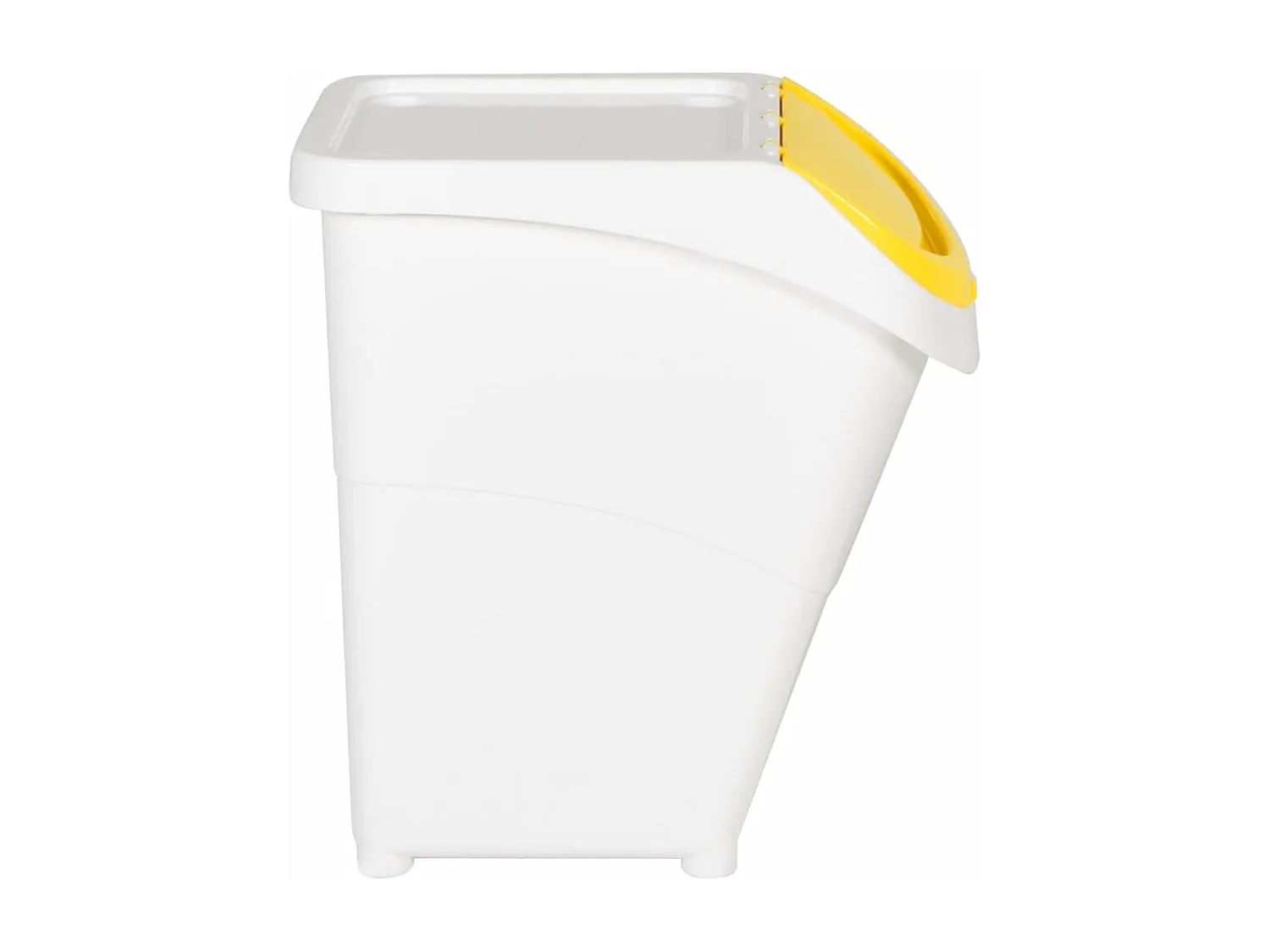 Tarrant  Poubelles empilables avec couvercles 3 pcs blanc PP 120 L