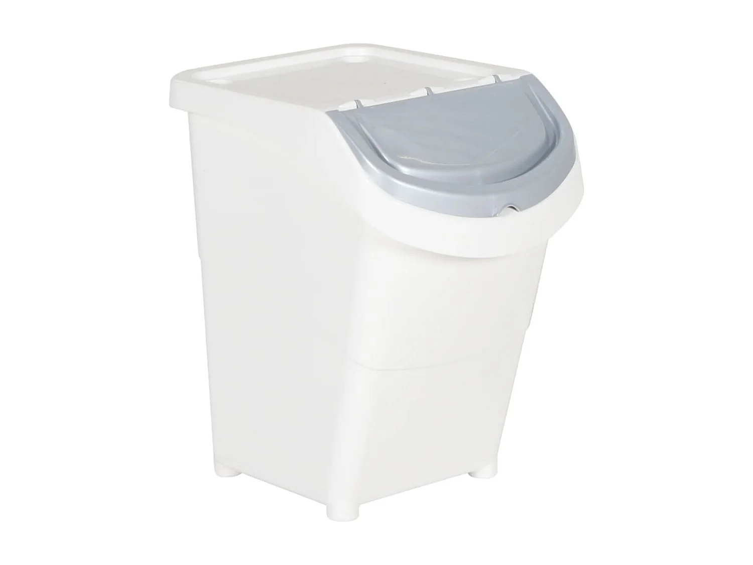 Tarrant  Poubelles empilables avec couvercles 3 pcs blanc PP 120 L