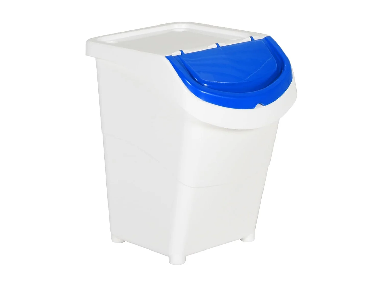 Tarrant  Poubelles empilables avec couvercles 3 pcs blanc PP 120 L