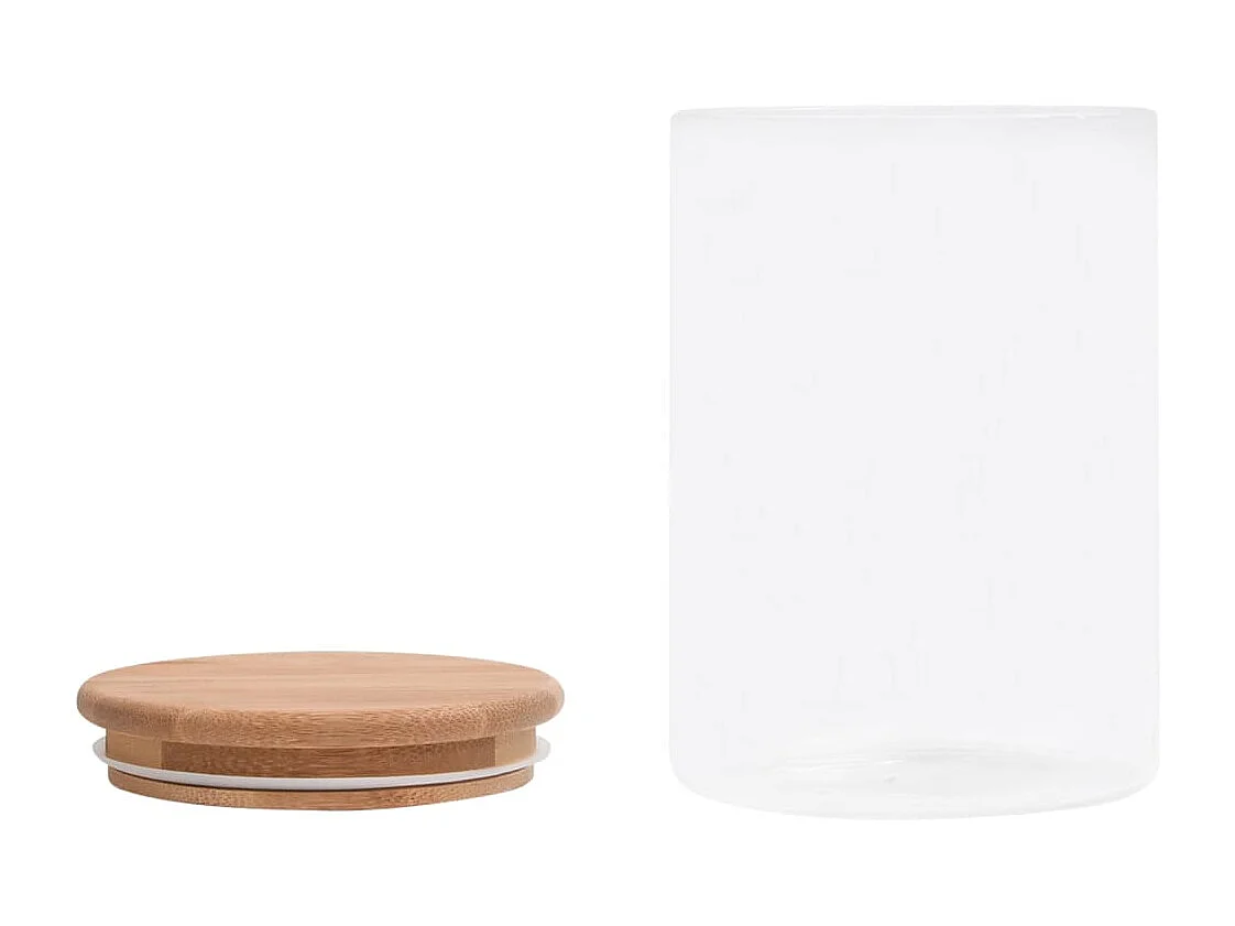 Claire-Bernadette-Marie  Opbergpotten met bamboe deksels 4 st 800 ml glas