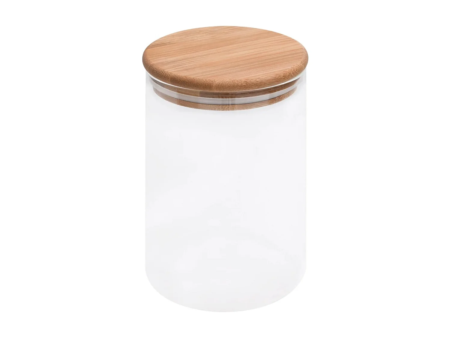 Claire-Bernadette-Marie  Pots de conservation en verre couvercle en bambou 4 pcs 800 ml