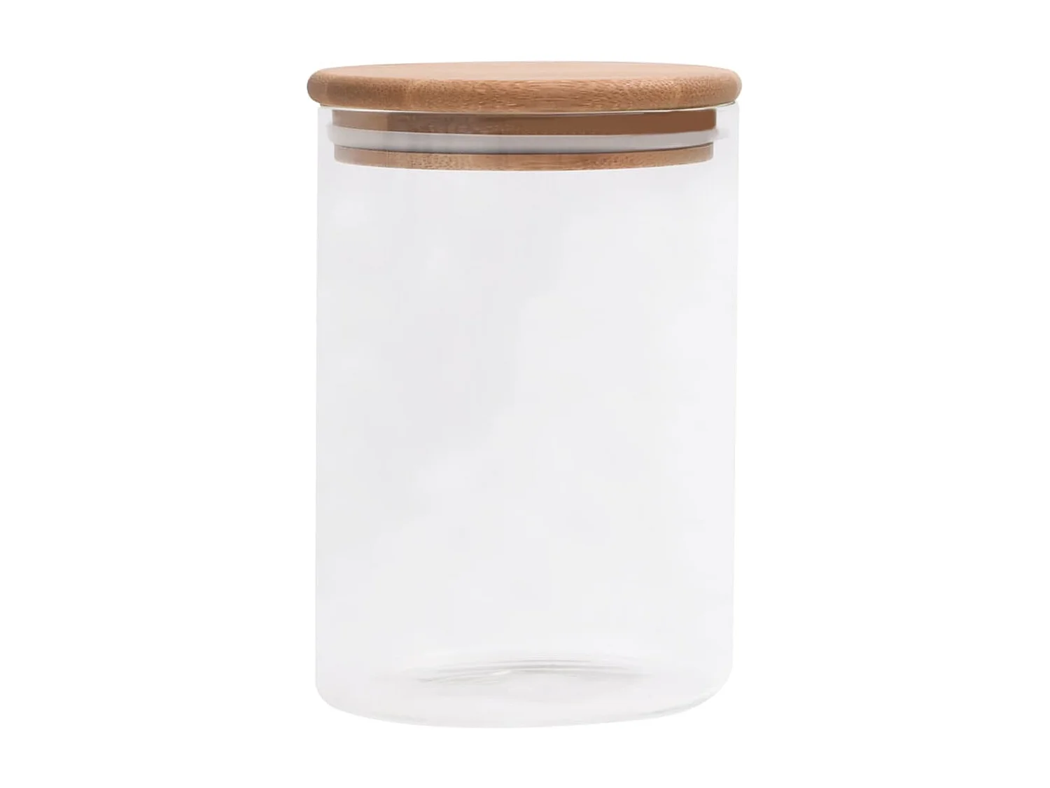 Claire-Bernadette-Marie  Pots de conservation en verre couvercle en bambou 4 pcs 800 ml