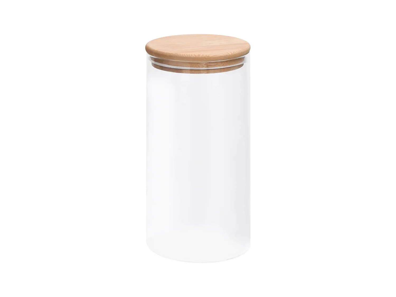 Claire-Bernadette-Marie  Pots de conservation en verre couvercle en bambou 4 pcs 1200 ml