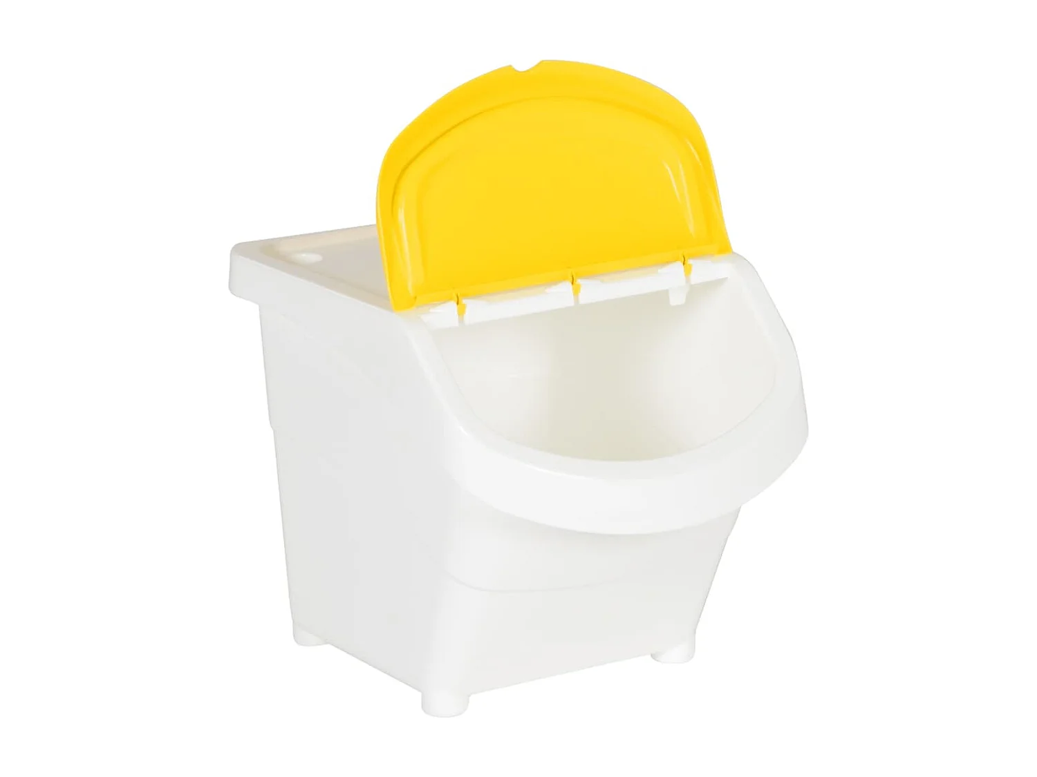 Tarrant  Cubos de basura apilables con tapa 3 uds PP blanco 78 L