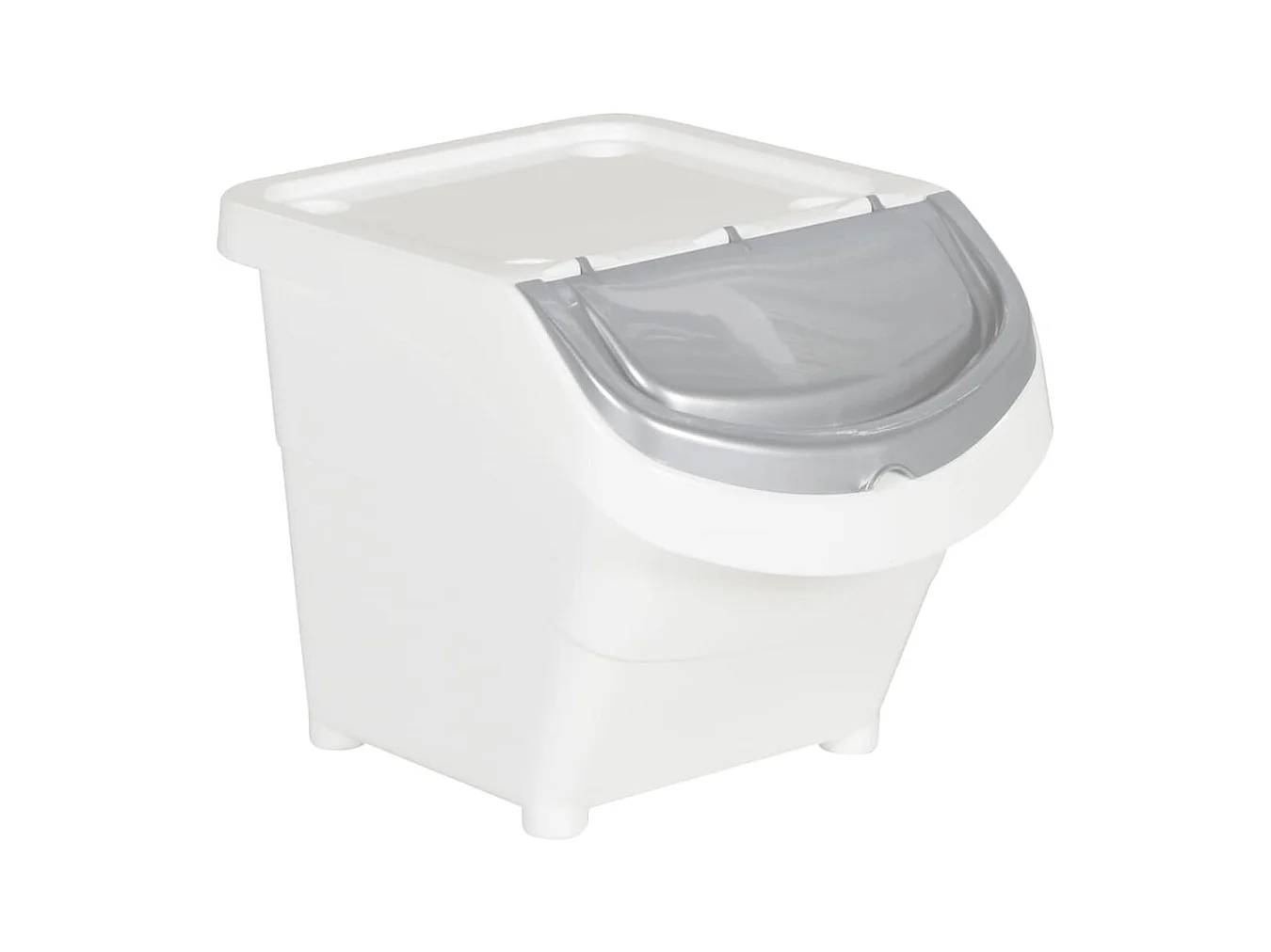 Tarrant  Cubos de basura apilables con tapa 3 uds PP blanco 78 L