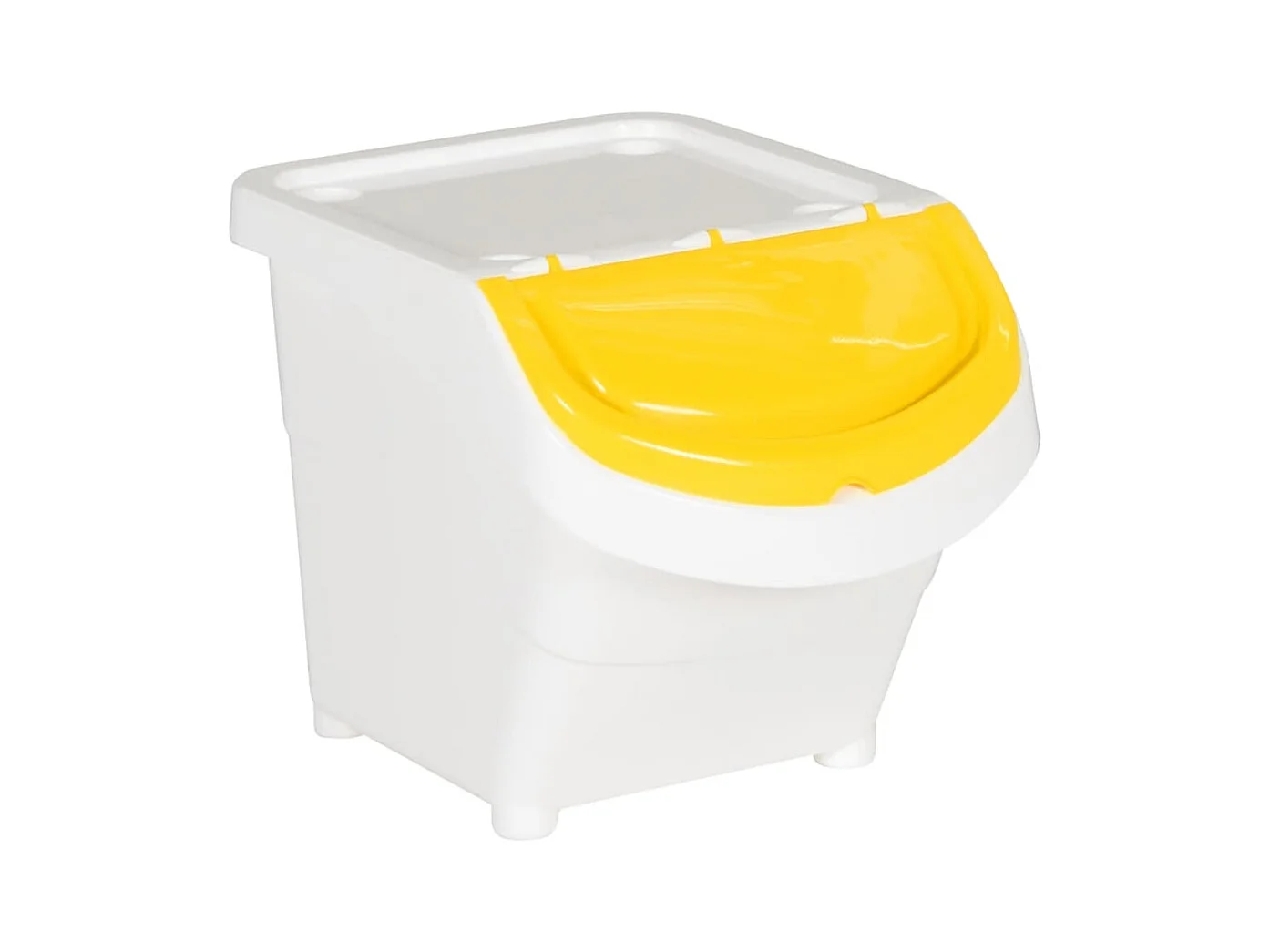 Tarrant  Poubelles empilables avec couvercles 3 pcs blanc PP 78 L