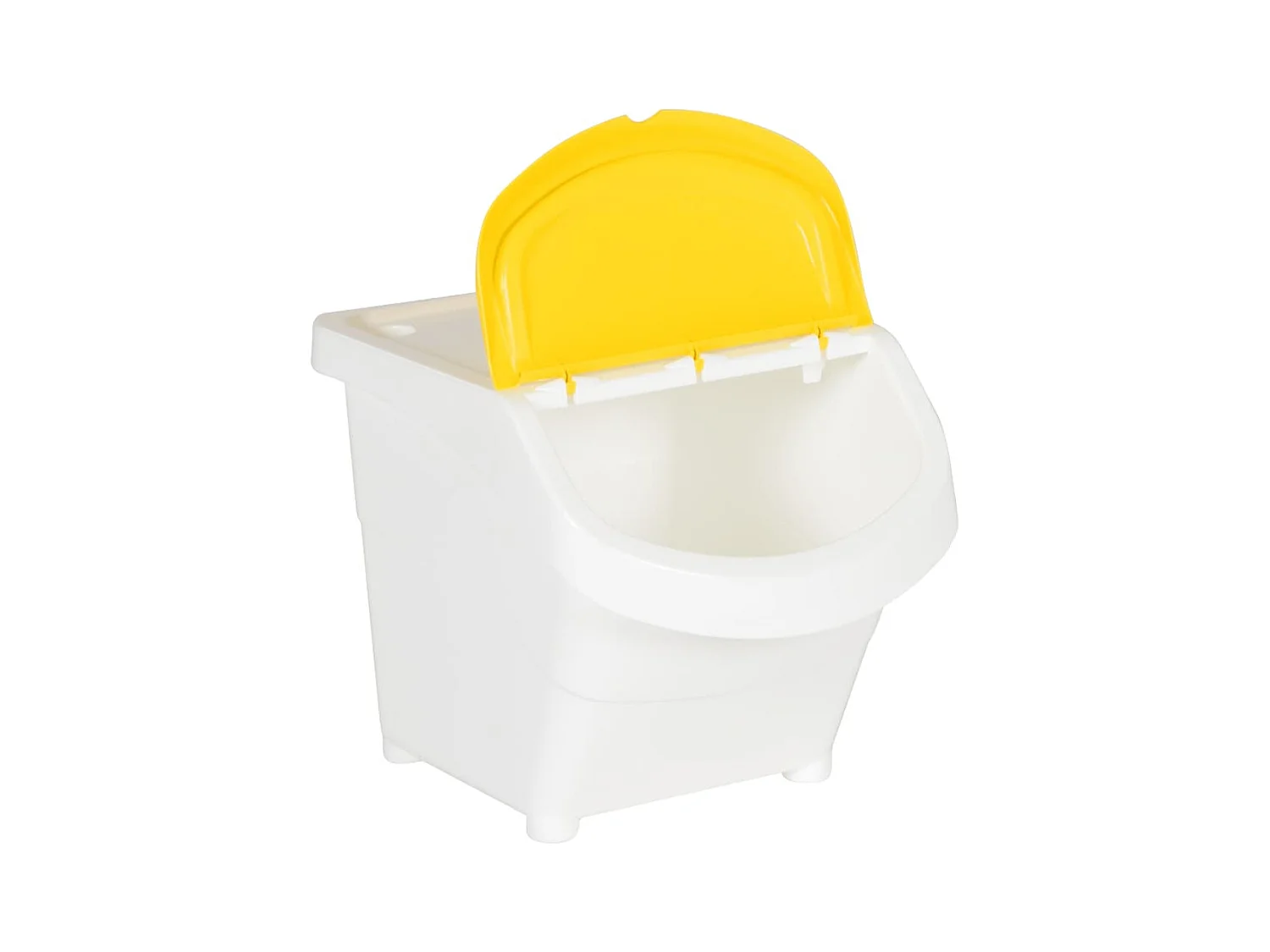 Tarrant  Afvalbakken met deksels stapelbaar 3 st PP 78 L wit