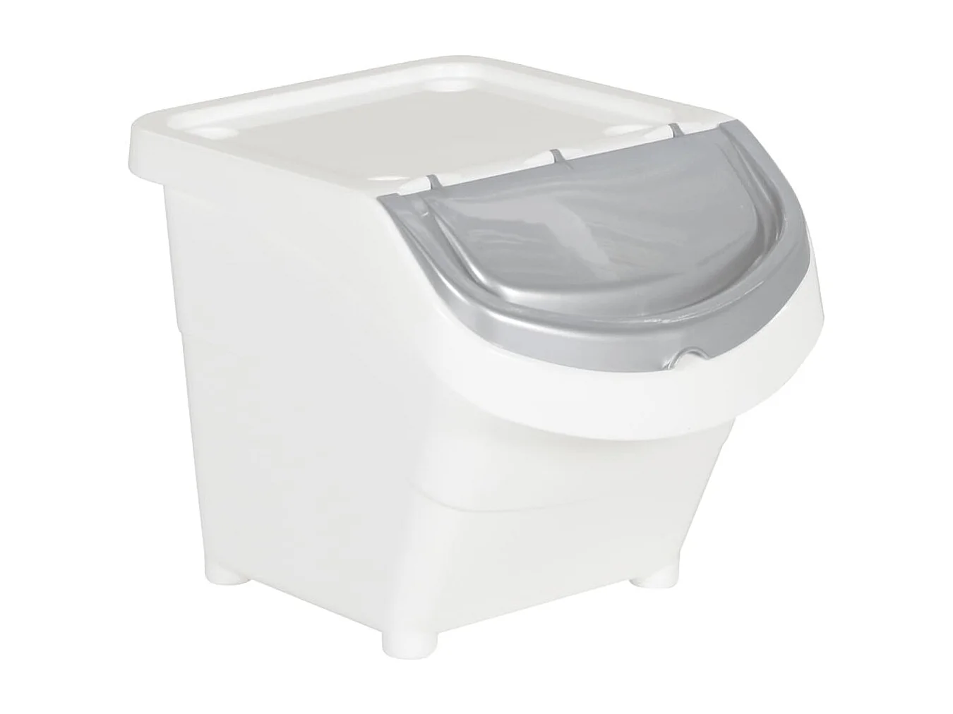 Tarrant  Poubelles empilables avec couvercles 3 pcs blanc PP 78 L