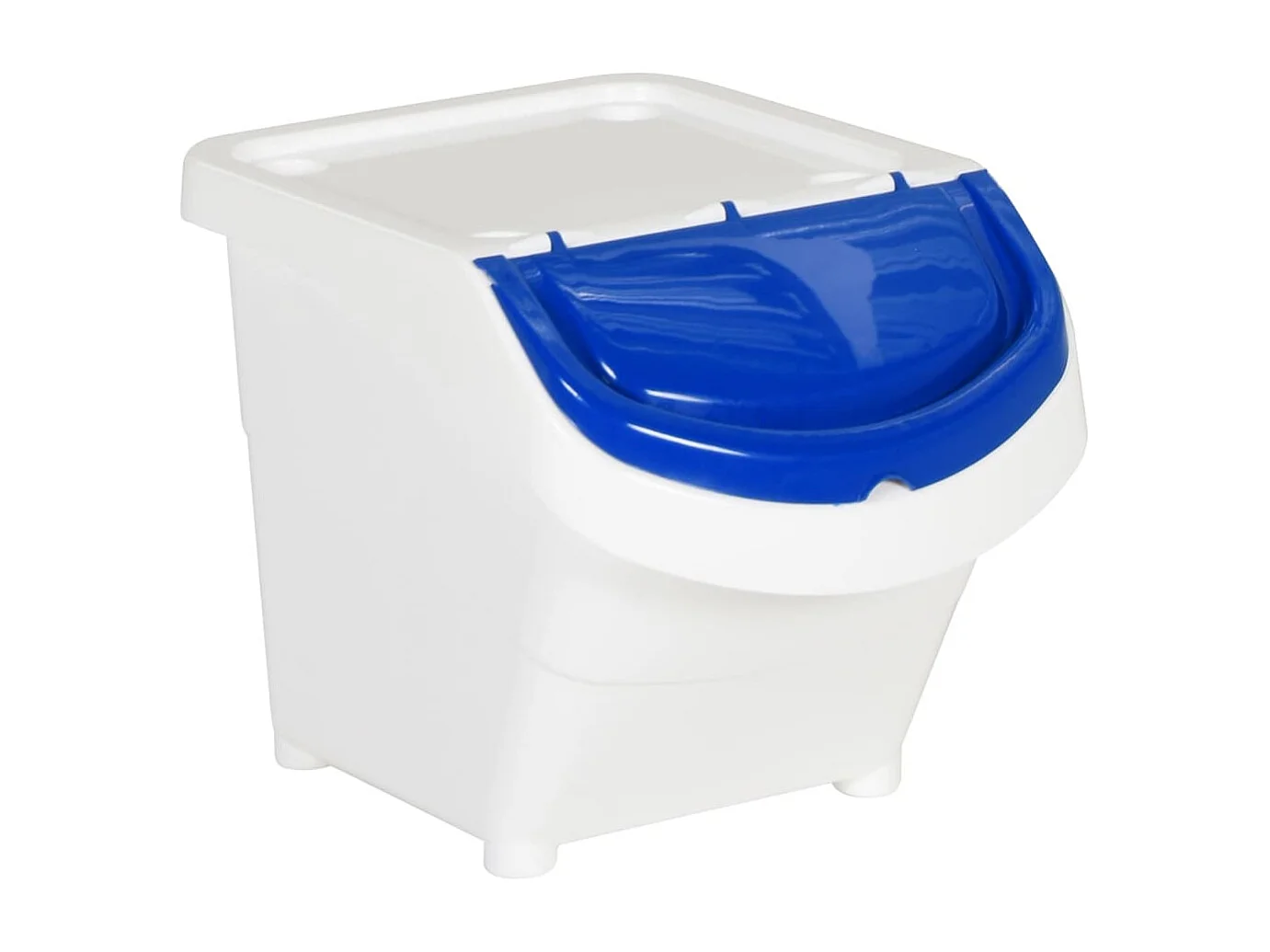 Tarrant  Poubelles empilables avec couvercles 3 pcs blanc PP 78 L