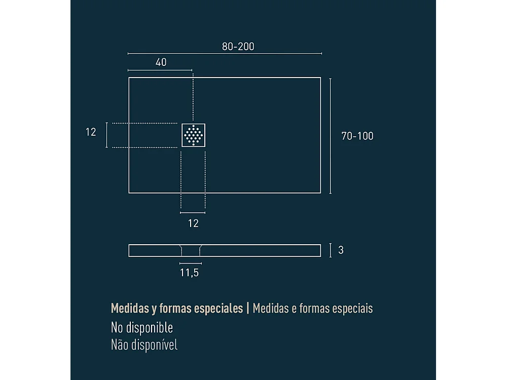 Extraplatte Antislip Resin Douchebak | Afvoerknop en Rooster | Zachte Leisteen | Wit | 70 X 100cm