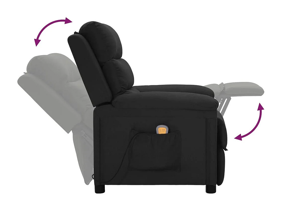 Härnösand  Massagestoel stof zwart