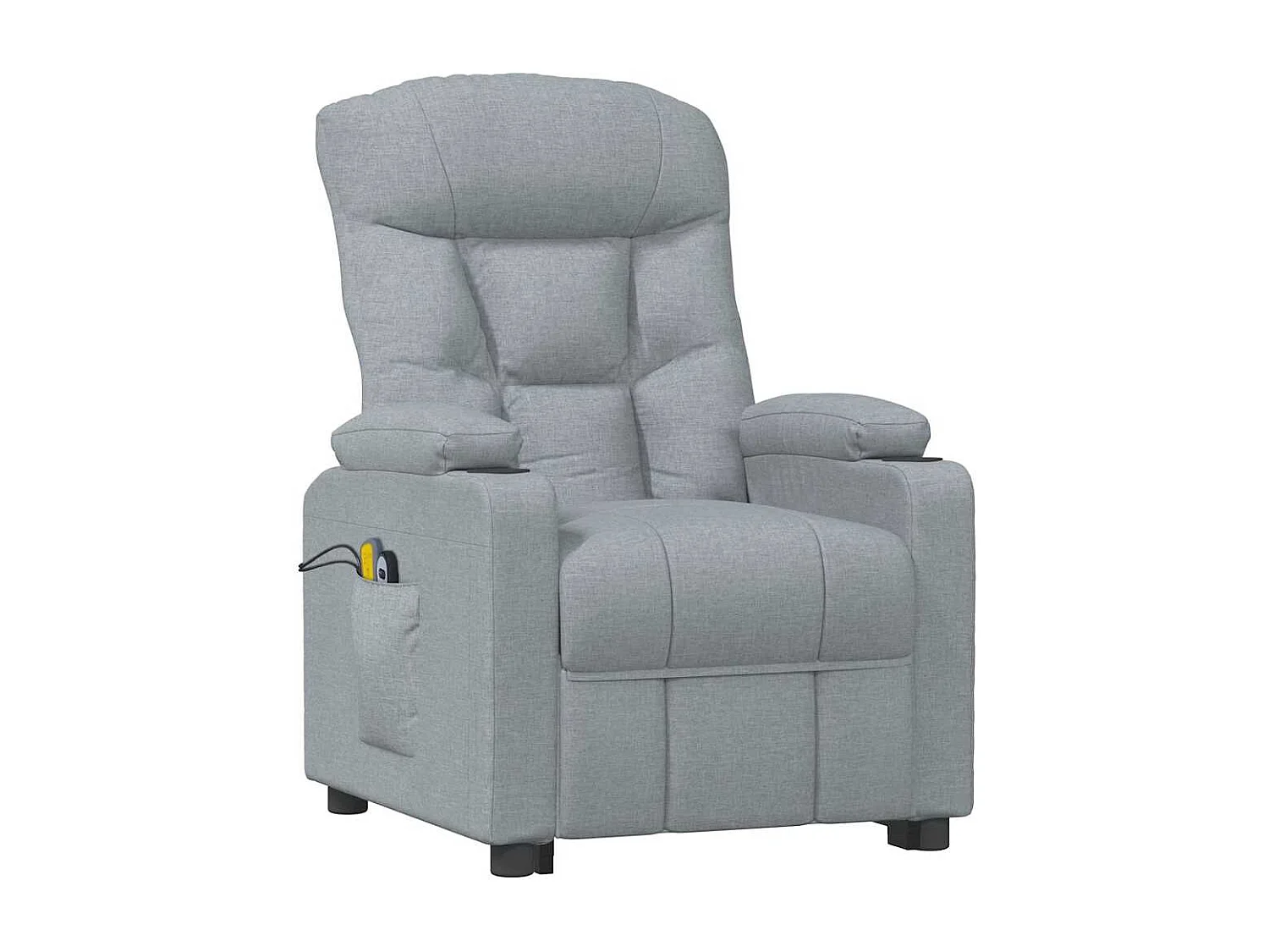 Erian  Fauteuil de massage inclinable Gris clair Tissu