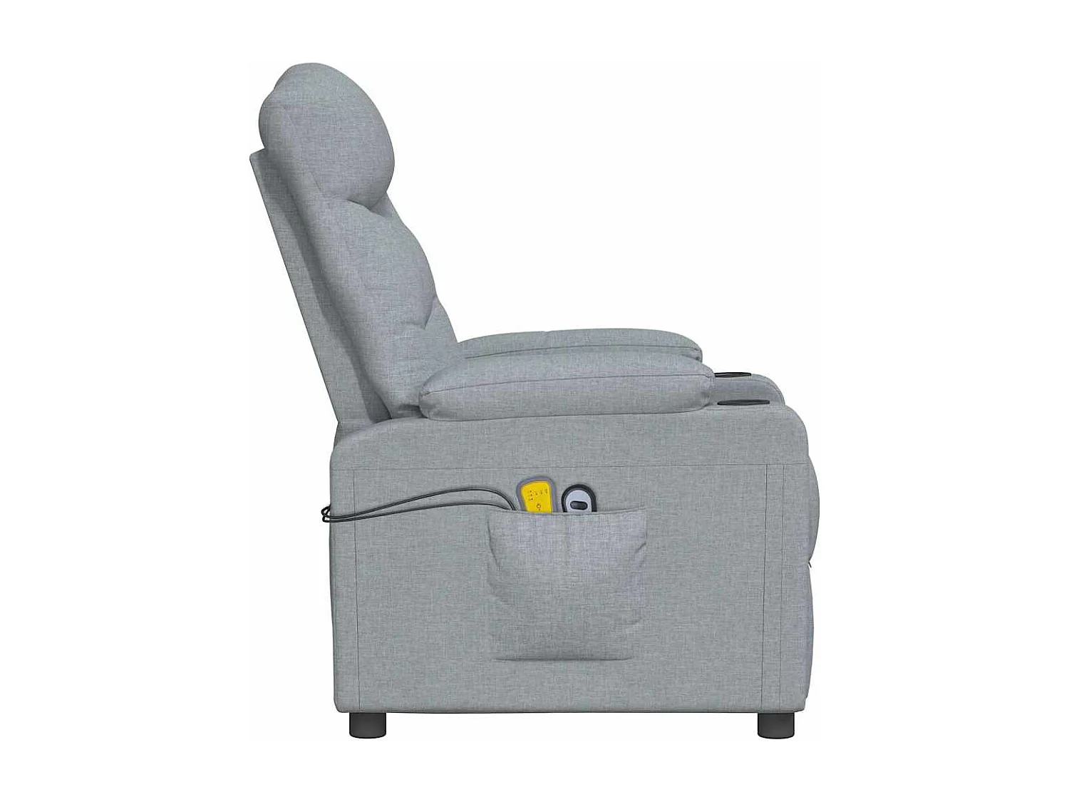 Erian  Fauteuil de massage inclinable Gris clair Tissu