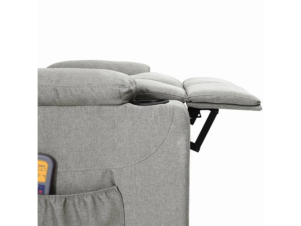 Erian  Fauteuil de massage inclinable Gris clair Tissu