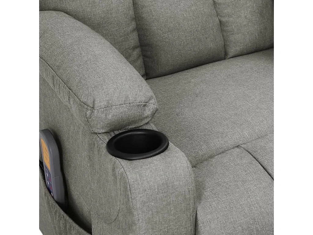 Erian  Fauteuil de massage inclinable Gris clair Tissu