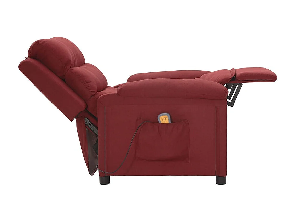 Härnösand  Fauteuil de massage Rouge bordeaux Tissu