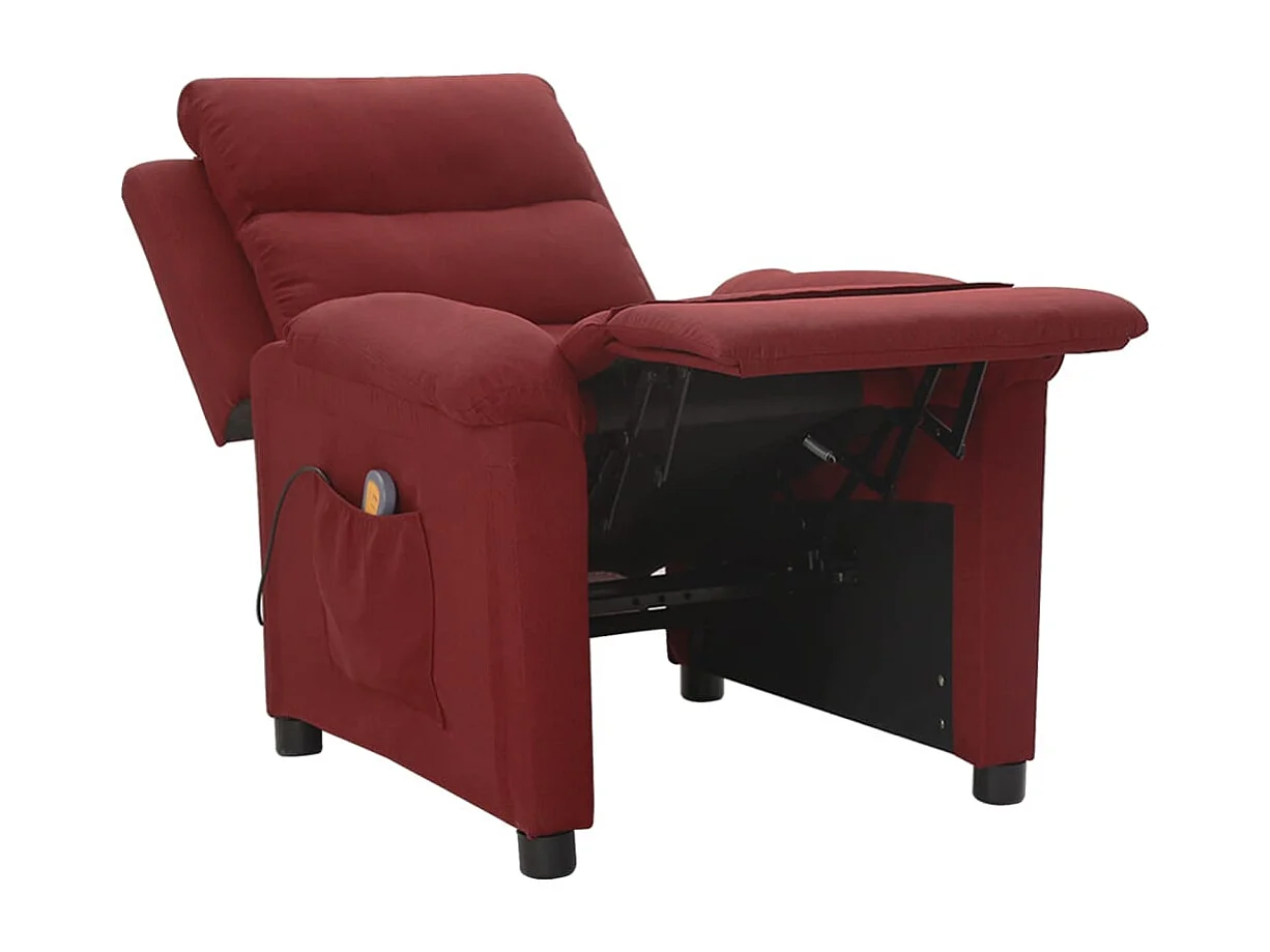 Härnösand  Fauteuil de massage Rouge bordeaux Tissu