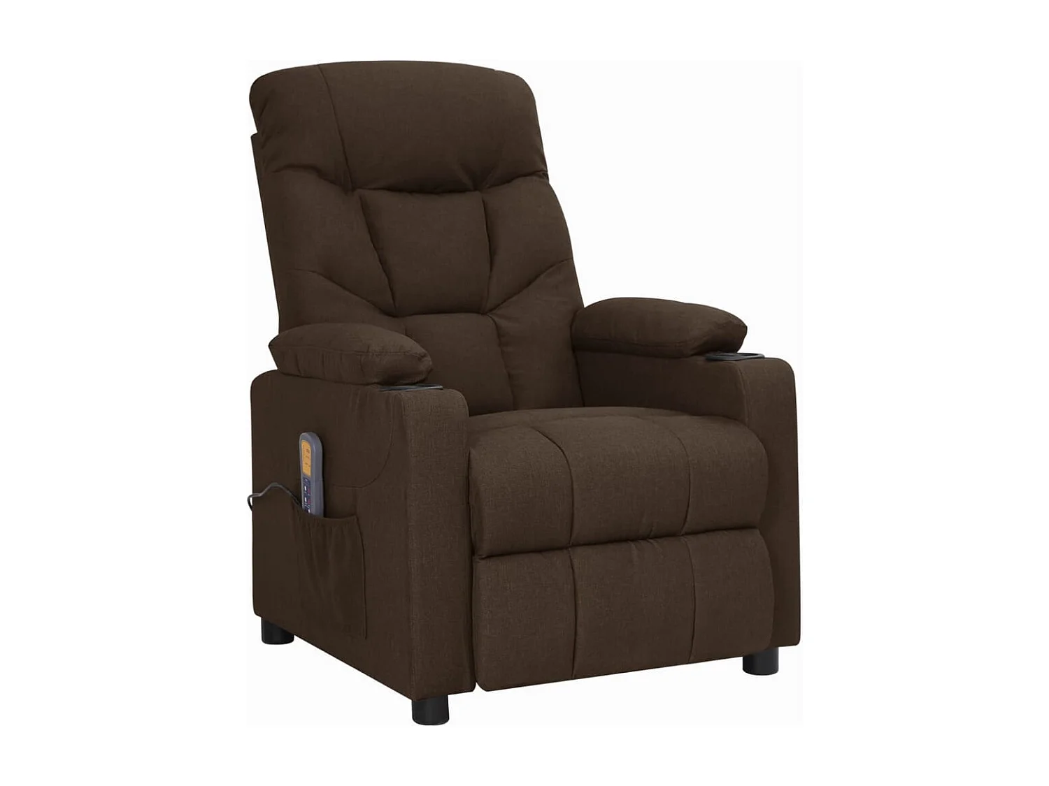 Erian  Fauteuil de massage Marron foncé Tissu