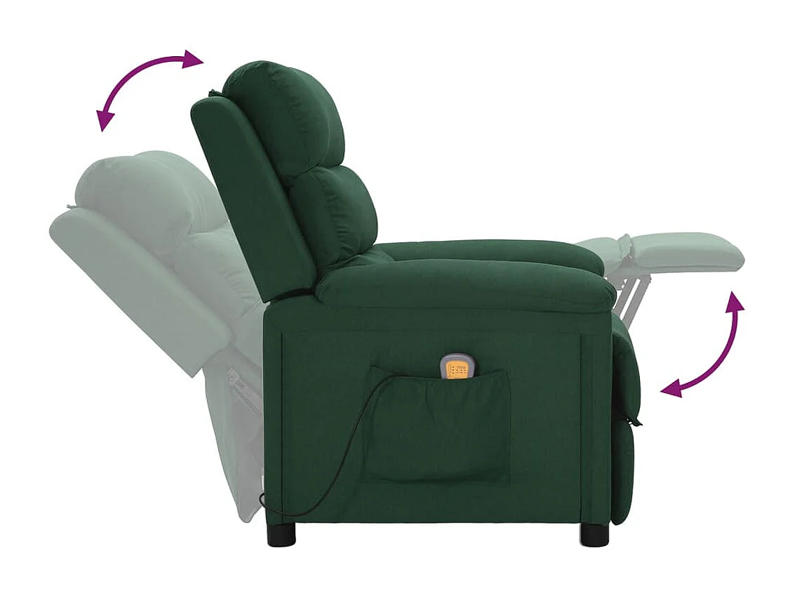 Härnösand  Fauteuil de massage Vert foncé Tissu