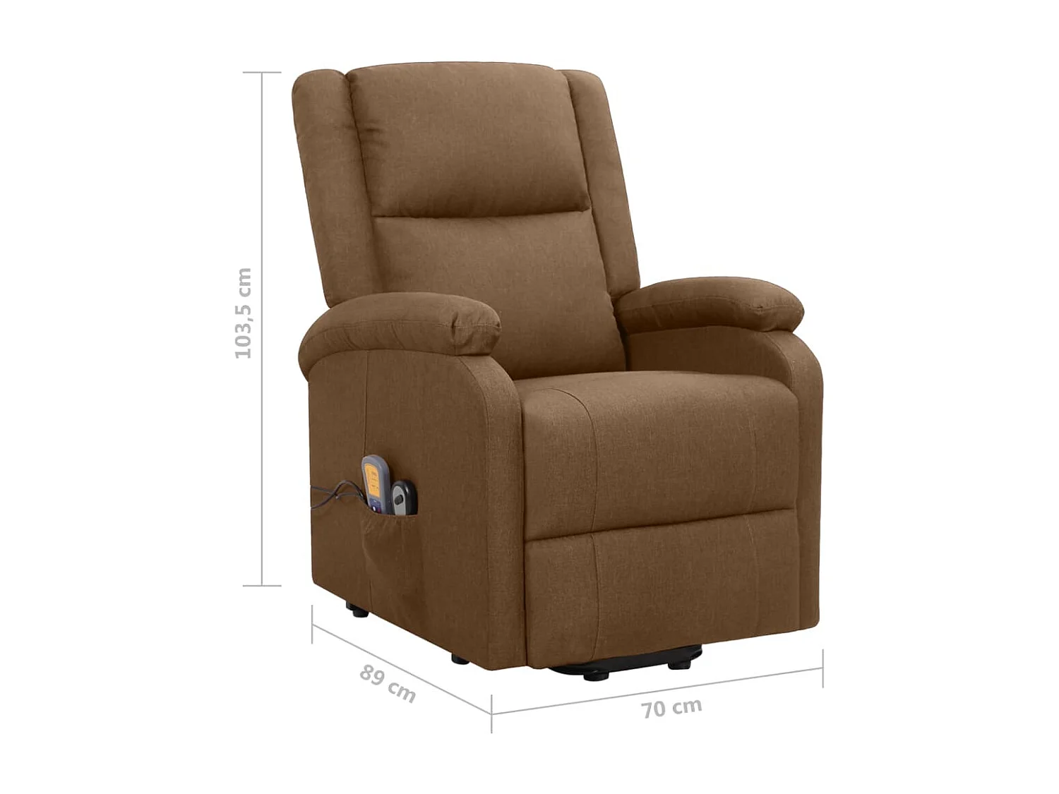 Gercek  Fauteuil de massage Marron Tissu