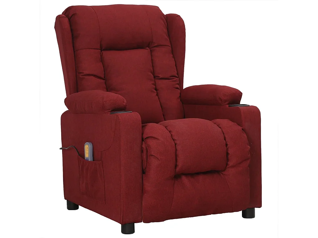 Serdar  Fauteuil de massage Rouge bordeaux Tissu