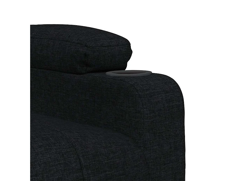 Erian  Fauteuil de massage Noir Tissu
