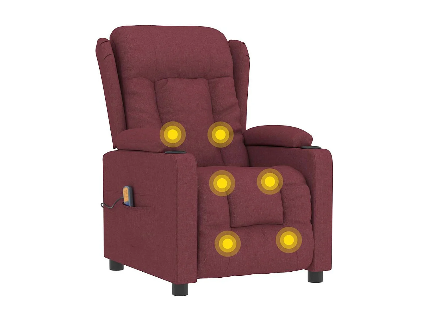 Copperas Cove  Fauteuil de massage Rouge bordeaux Tissu