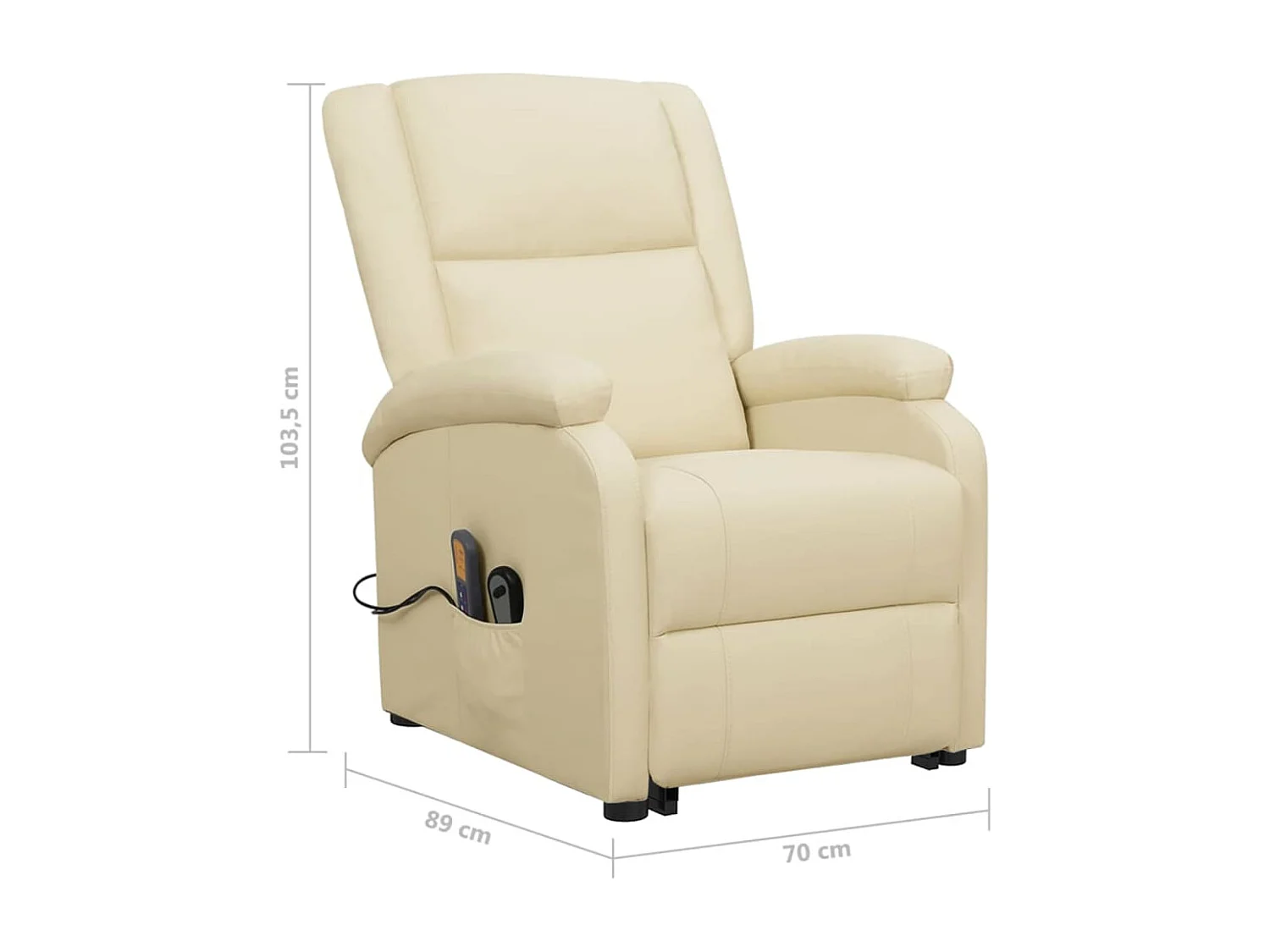 Tristan-Gustave  Fauteuil de massage Crème Similicuir