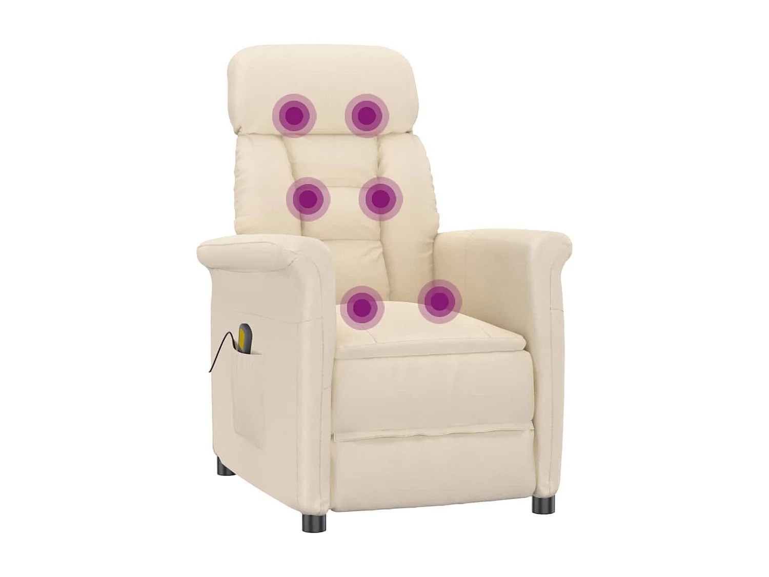 Garden Furniture -  Fauteuil de massage Beige Tissu microfibre