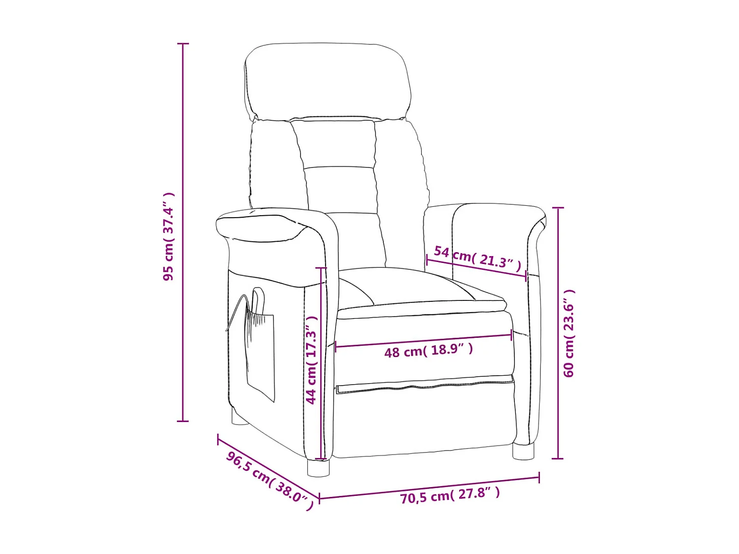 Garden Furniture -  Fauteuil de massage Beige Tissu microfibre