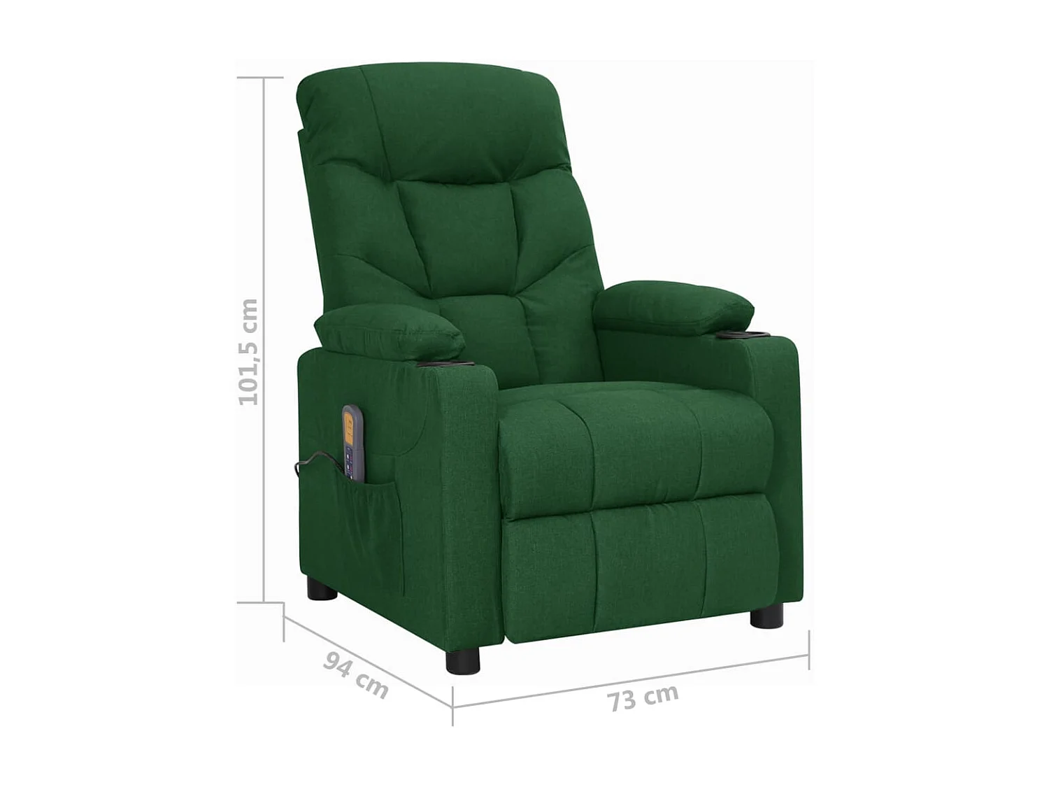 Iitti  Fauteuil de massage Vert foncé Tissu