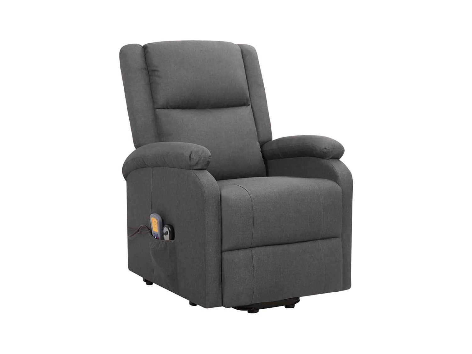 Gercek  Fauteuil de massage inclinable Gris foncé Tissu