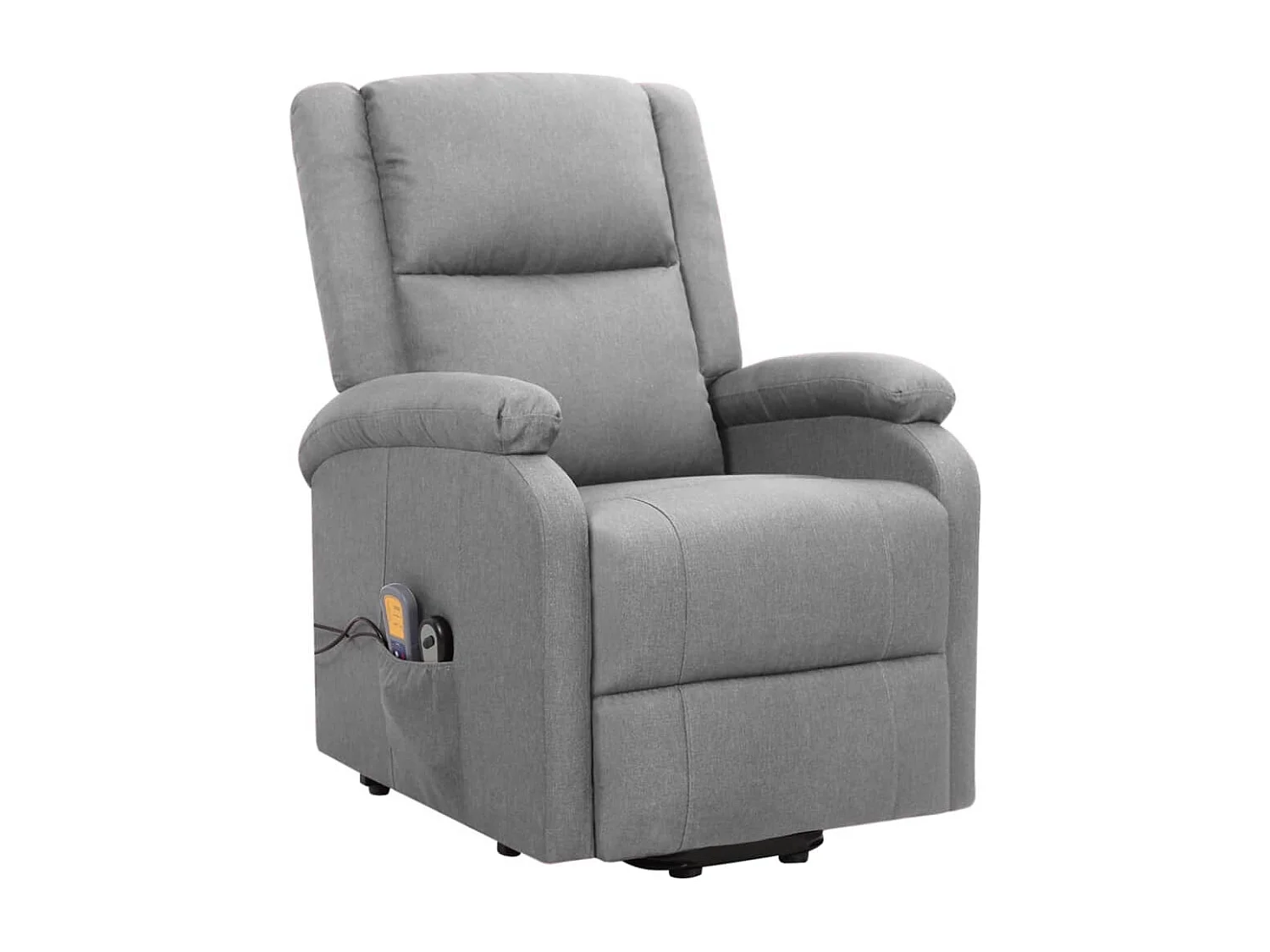 Gercek  Fauteuil de massage inclinable Gris clair Tissu