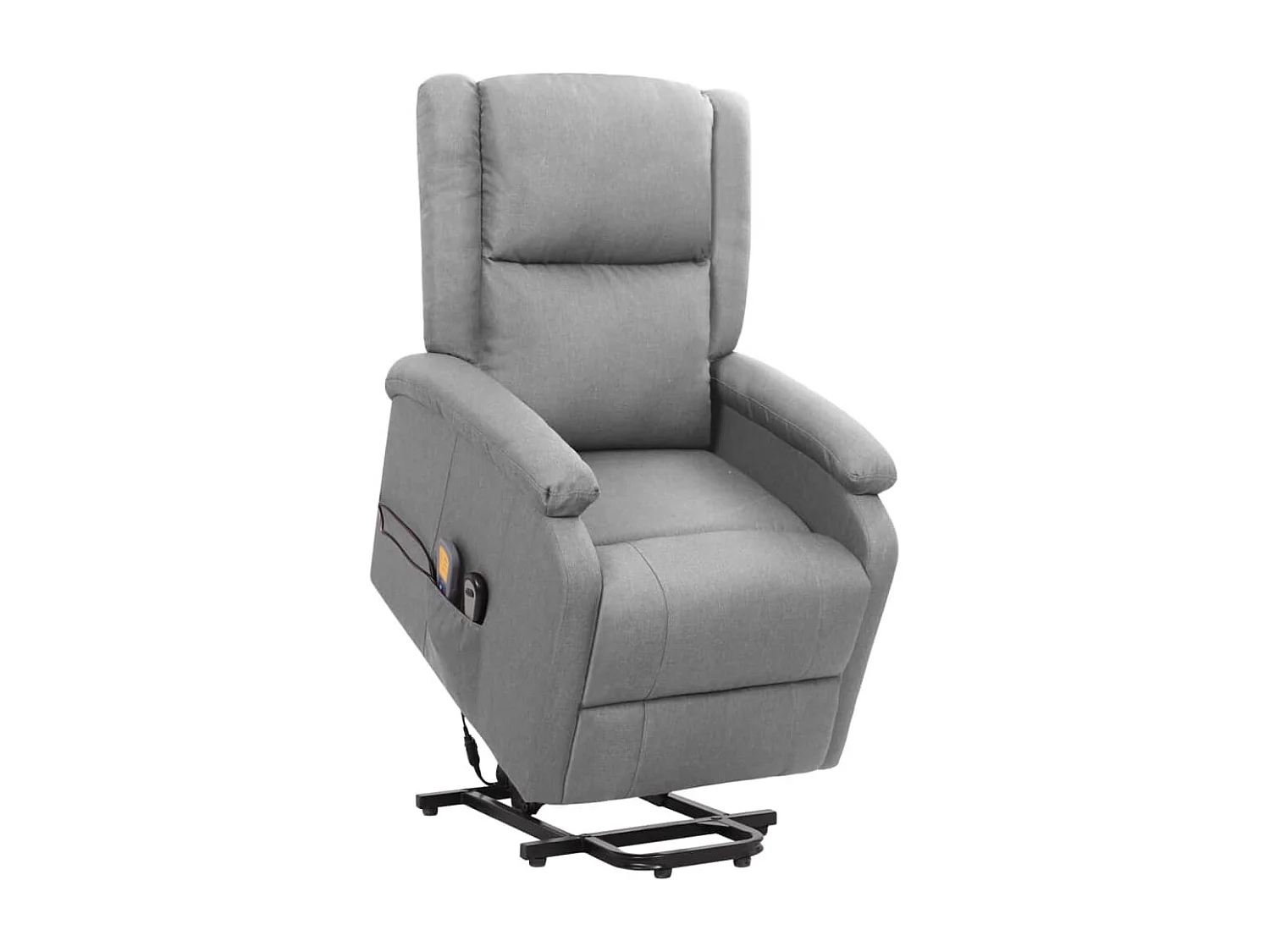 Gercek  Fauteuil de massage inclinable Gris clair Tissu