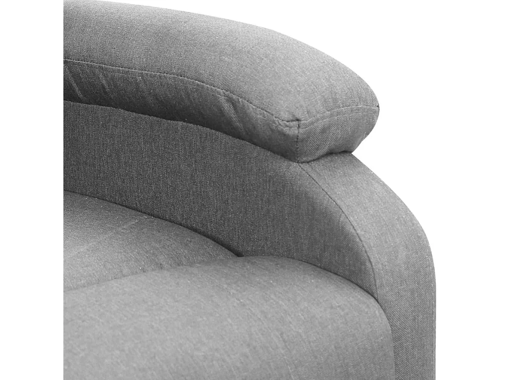 Gercek  Fauteuil de massage inclinable Gris clair Tissu