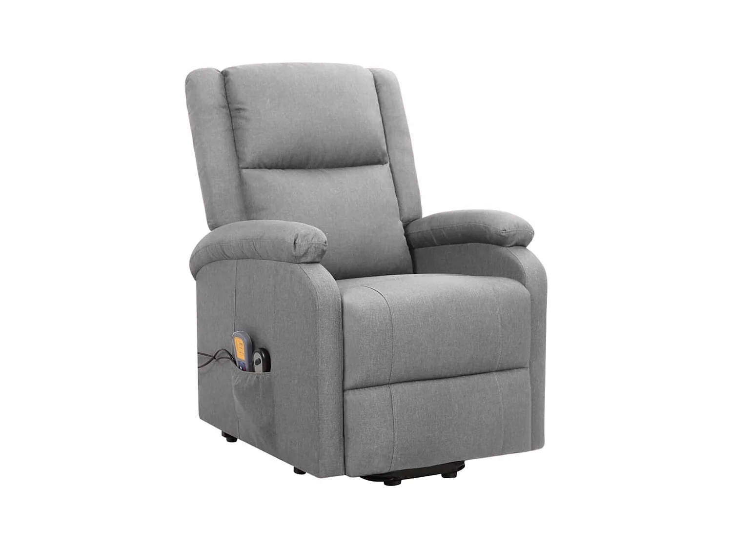 Gercek  Fauteuil de massage inclinable Gris clair Tissu